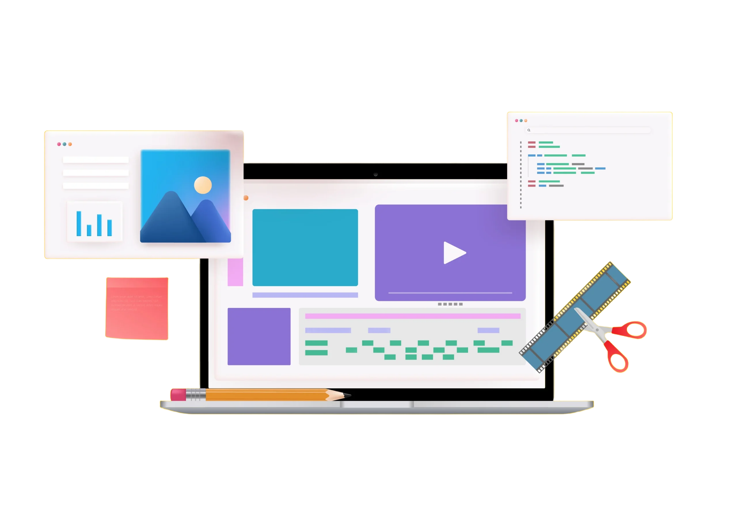 Montage Vidéo Maroc – Illustration de montage créatif avec outils de post-production modernes
