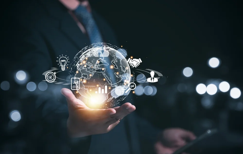 Une illustration montrant un utilisateur se connectant à un Développement portail web corporate sécurisé.